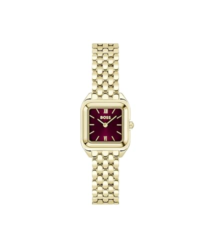 BOSS Zwei-Zeiger-Quarzwerk-Uhr für Damen Kollektion MAE Petite mit Helles Gelbgold Edelstahlarmband - 1502824 von BOSS