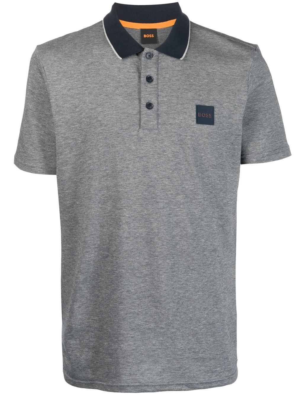 BOSS Poloshirt mit Logo-Patch - Blau von BOSS