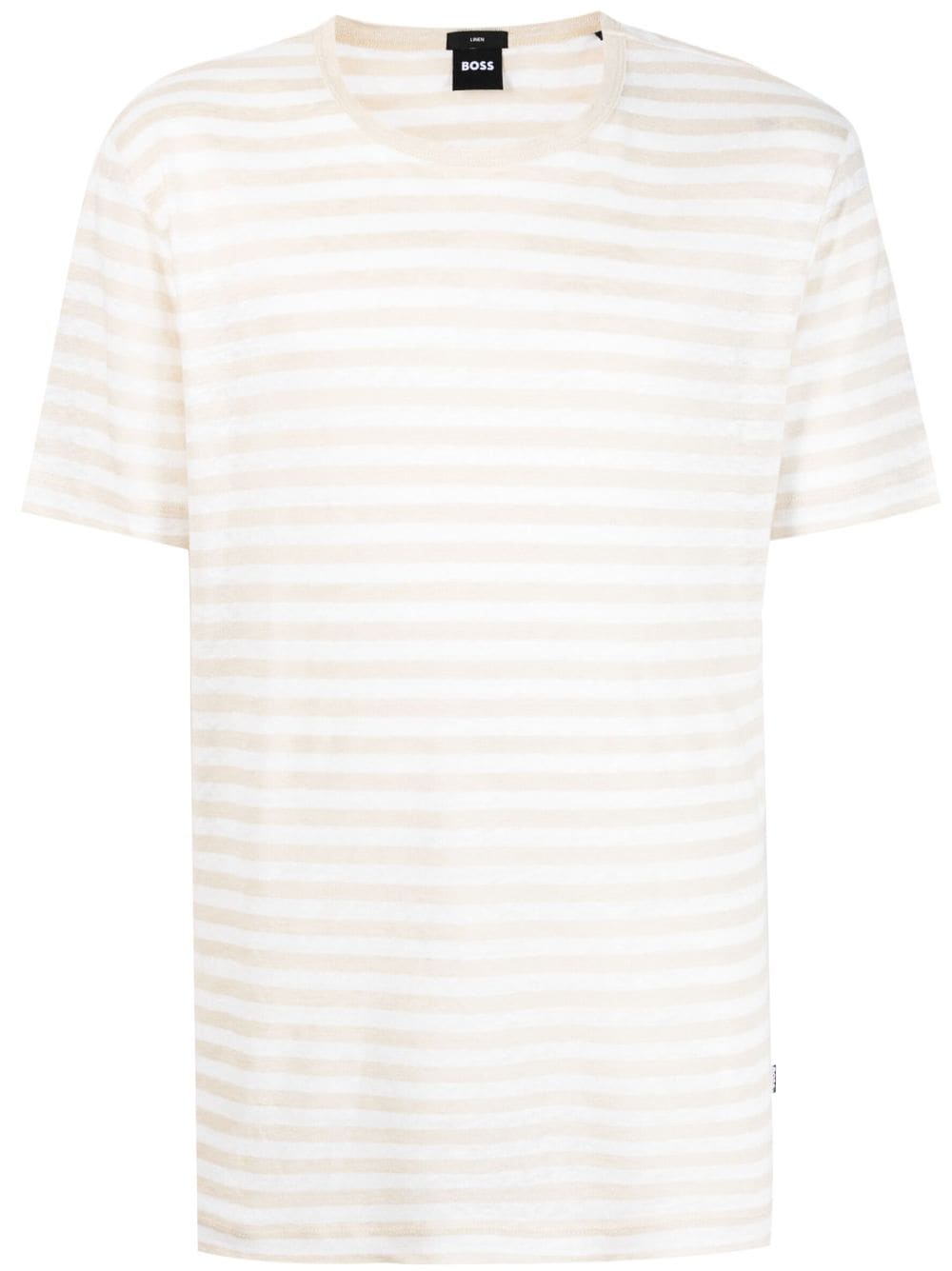 BOSS T-Shirt mit Querstreifen - Nude von BOSS