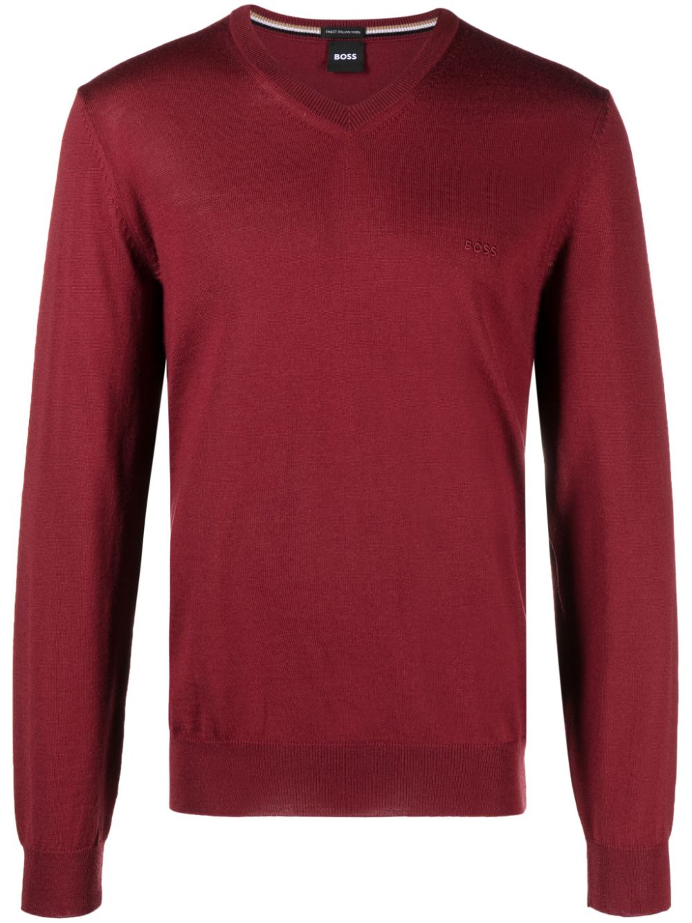 BOSS Pullover mit V-Ausschnitt - Rot von BOSS