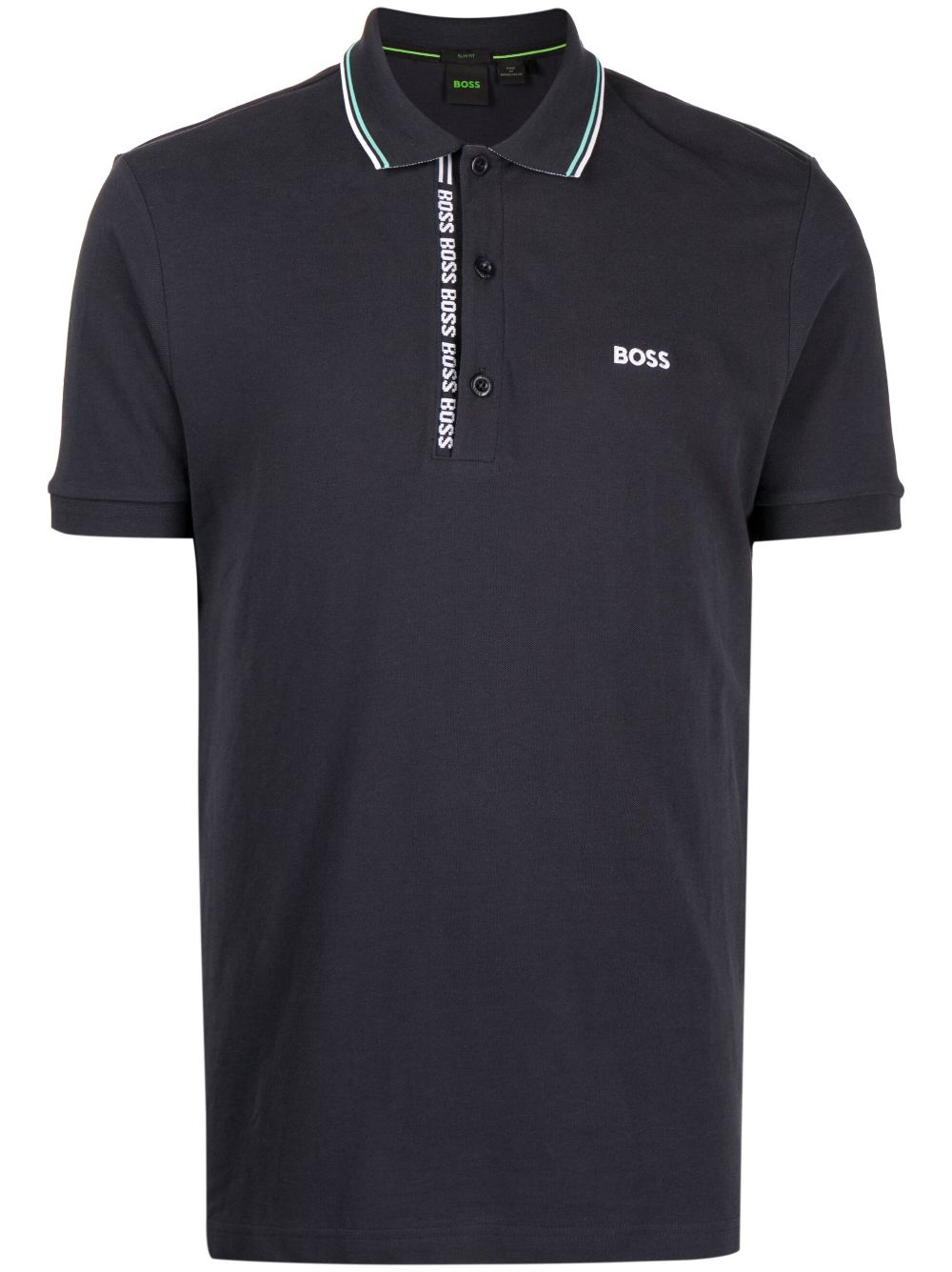 BOSS Poloshirt mit Logo-Stickerei - Blau von BOSS