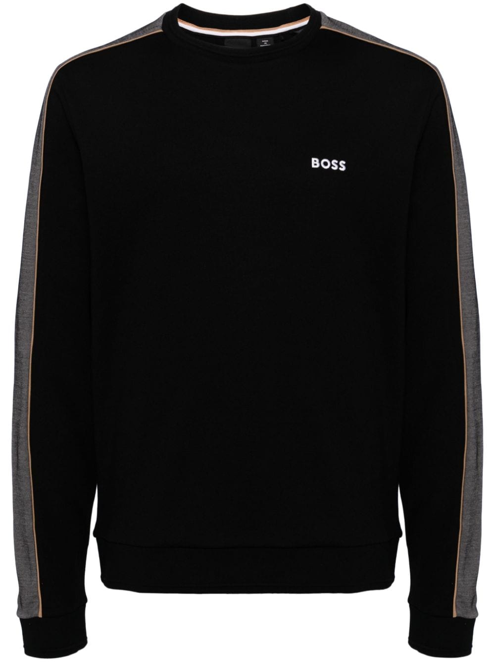 BOSS logo-embroidered sweatshirt - Schwarz von BOSS