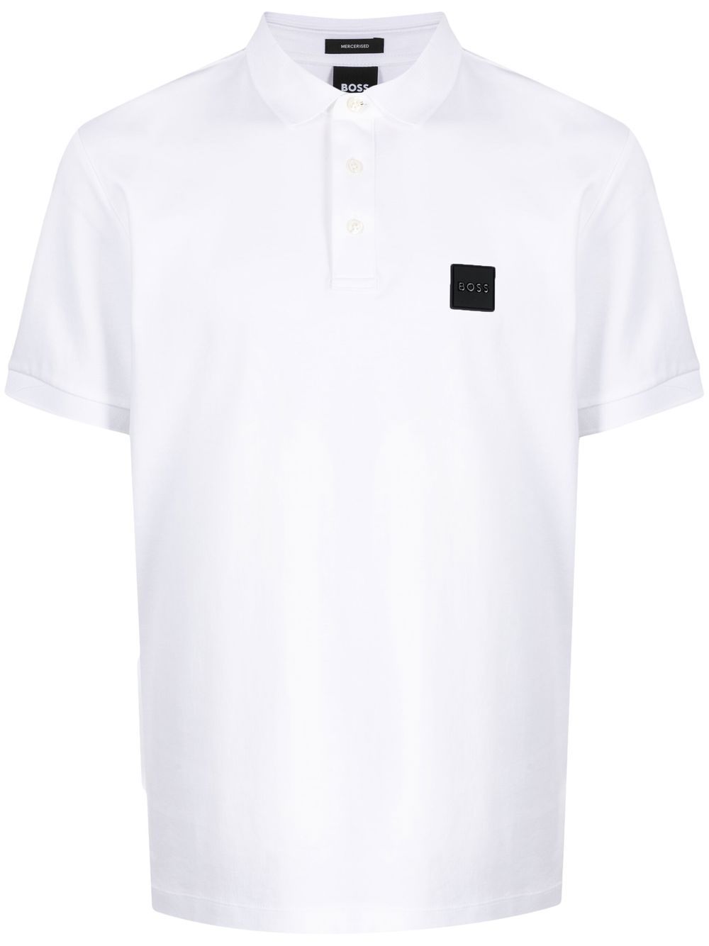 BOSS Poloshirt mit Logo-Patch - Weiß von BOSS