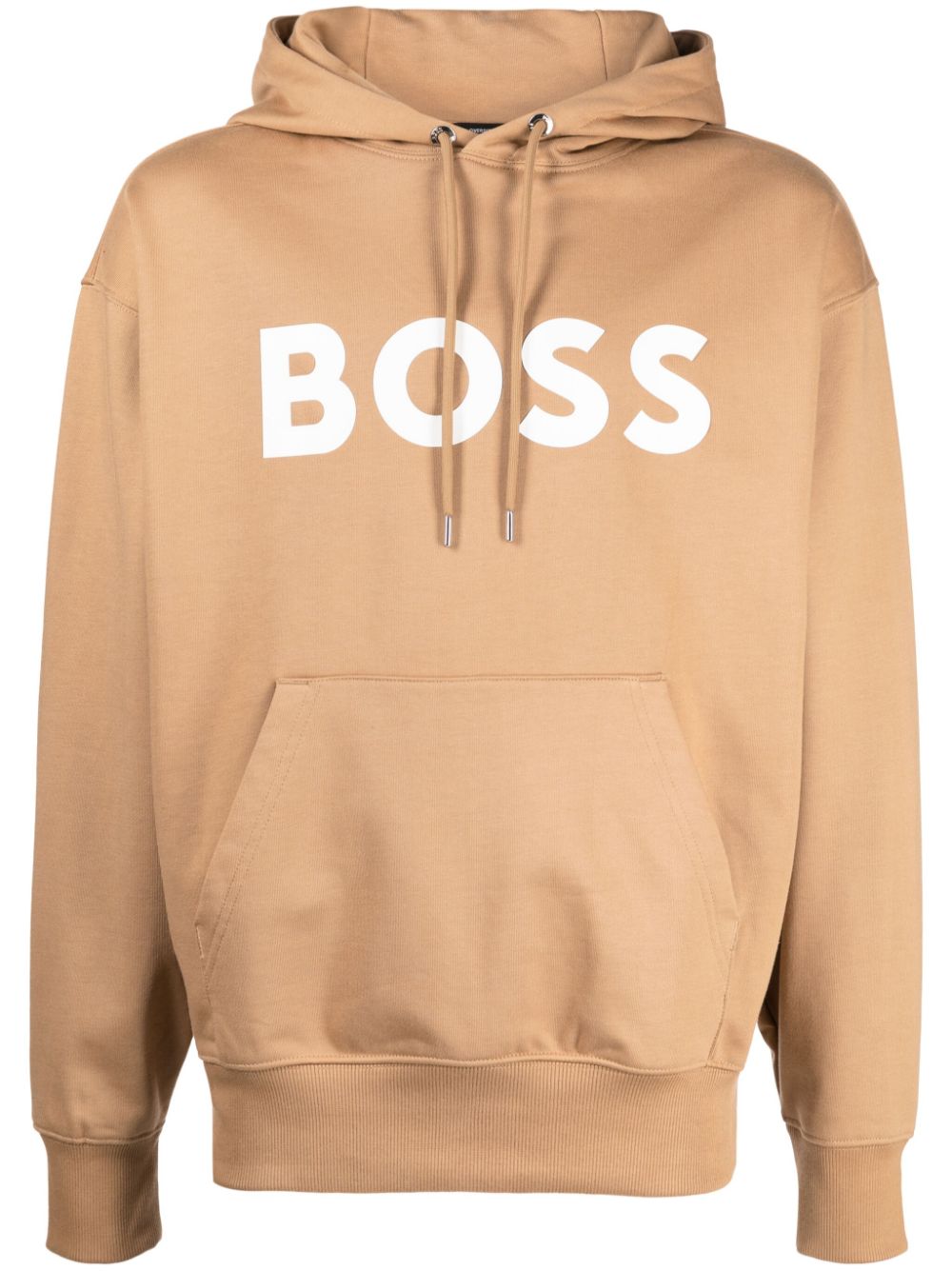 BOSS Hoodie mit Logo-Print - Braun von BOSS