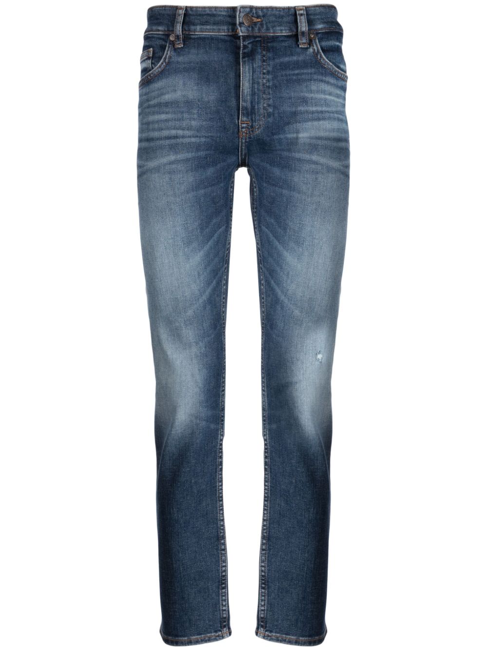 BOSS Gerade Jeans mit Stone-Wash-Effekt - Blau von BOSS