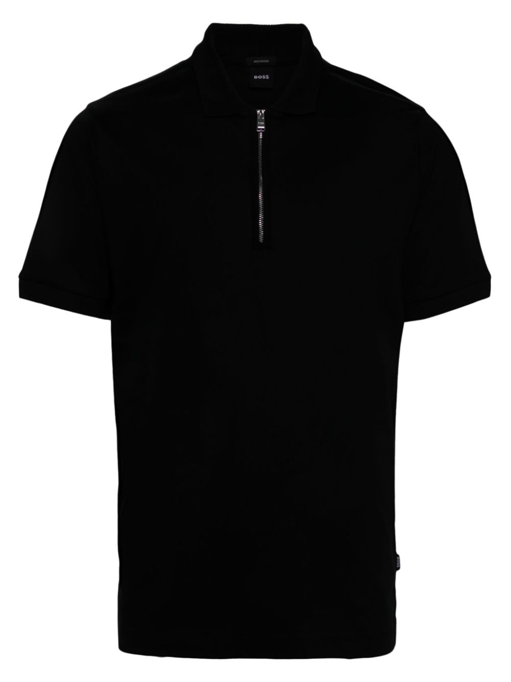 BOSS zip-up polo shirt - Schwarz von BOSS