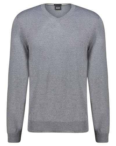 BOSS Herren Strickpullover aus Schurwolle BARAM_L grau (13) XXXL von BOSS