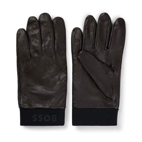 BOSS Herren Hyden_1 Gloves, Dark Brown205, 8 von BOSS