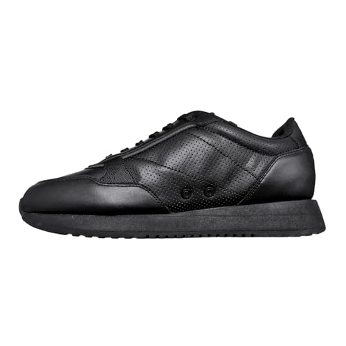 BOSS Herren Sneaker Freizeitschuh Schnürschuh Turnschuh Halbschuh Kai Runn ltpf, Farbe:Schwarz, Schuhgröße:EUR 44, Artikel:-005 Black von BOSS