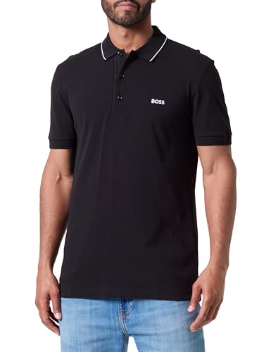 BOSS Herren Paule 4 Polo, Black3, XXL EU von BOSS