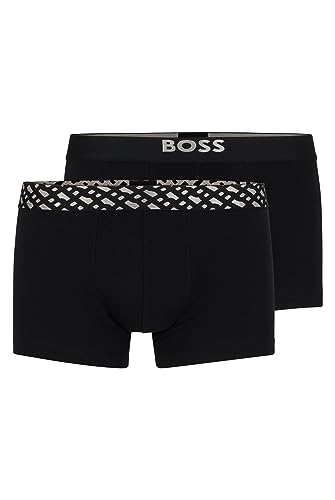 BOSS Men Trunk 2P Silver G Black1, XL von BOSS