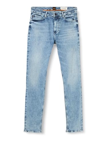 BOSS Herren Delano BC-P Slim-Fit Jeans aus blauem Super-Stretch-Denim,Bright Blau 435,36W / 32L von BOSS