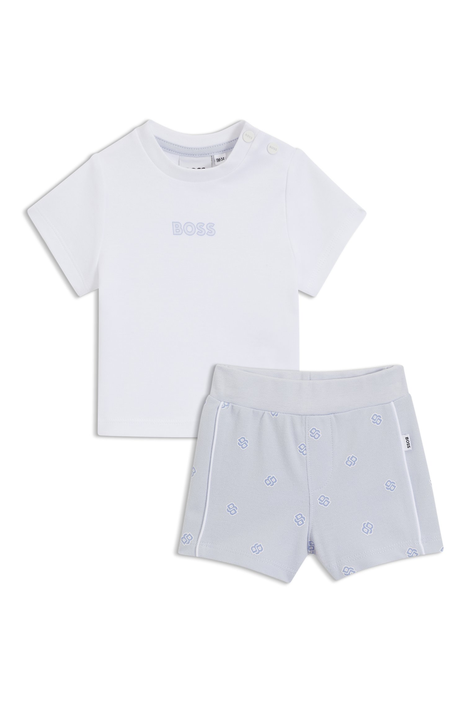 Geschenk-Set aus Baby-Shorts und Baby-T-Shirt von BOSS