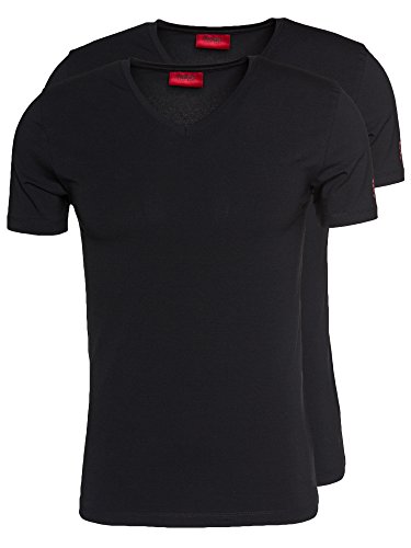 HUGO BOSS MEN T-SHIRT DOUBLE V Stretch Schwarz Größe M von HUGO