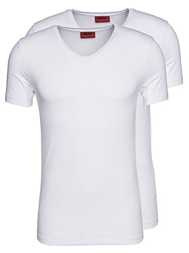 HUGO T-Shirt Double-V-Stretch 50190772 Herren, Weiß, M von HUGO