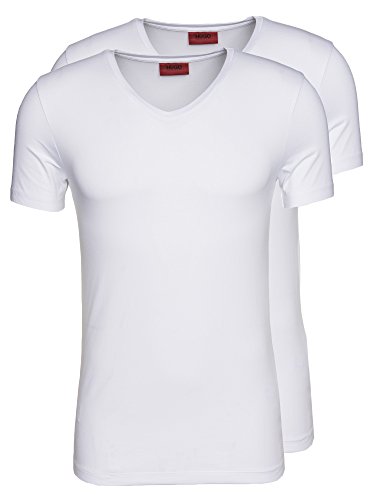 HUGO BOSS MEN T-SHIRT DOUBLE V Stretch Weiss Größe XL von HUGO