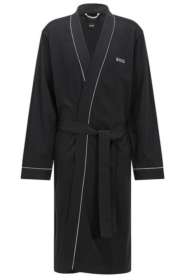 BOSS Herrenbademantel Kimono BM, Baumwolle, Taillengürtel, Morgenmantel aus Baumwolle von BOSS