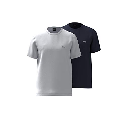 Hugo Boss Herren T-shirt 2-pack T Shirt, Weiß/Blau960, S EU von BOSS