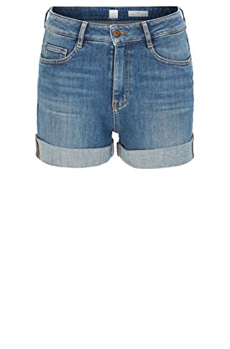 Hugo Relaxed-Fit Shorts J61 Elisabeth aus Strukturiertem Stretch-Denim mit hohem Bund blau 423 (30) von BOSS