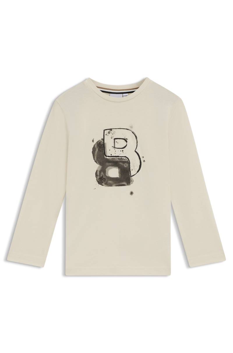 Kids-Longsleeve aus Baumwolle mit Double-B-Monogramm von BOSS