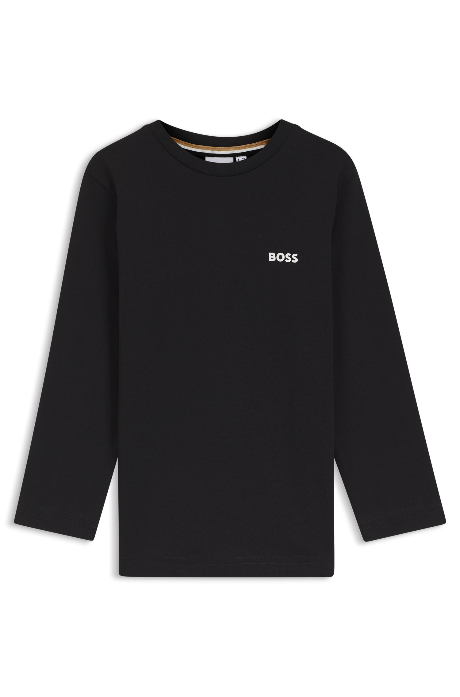 Kids-Longsleeve aus Baumwolle mit Logo-Print von BOSS