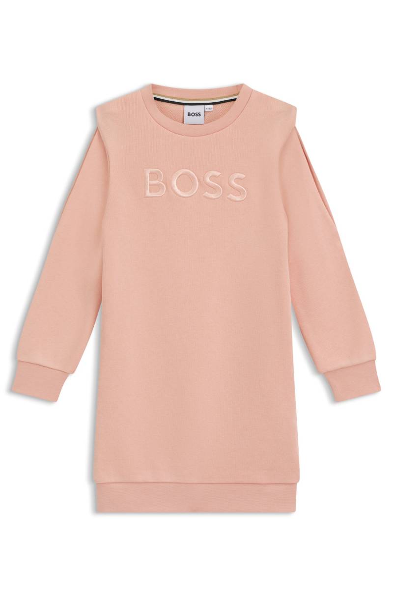 Kids-Pulloverkleid aus Baumwoll-Mix mit Logo von BOSS
