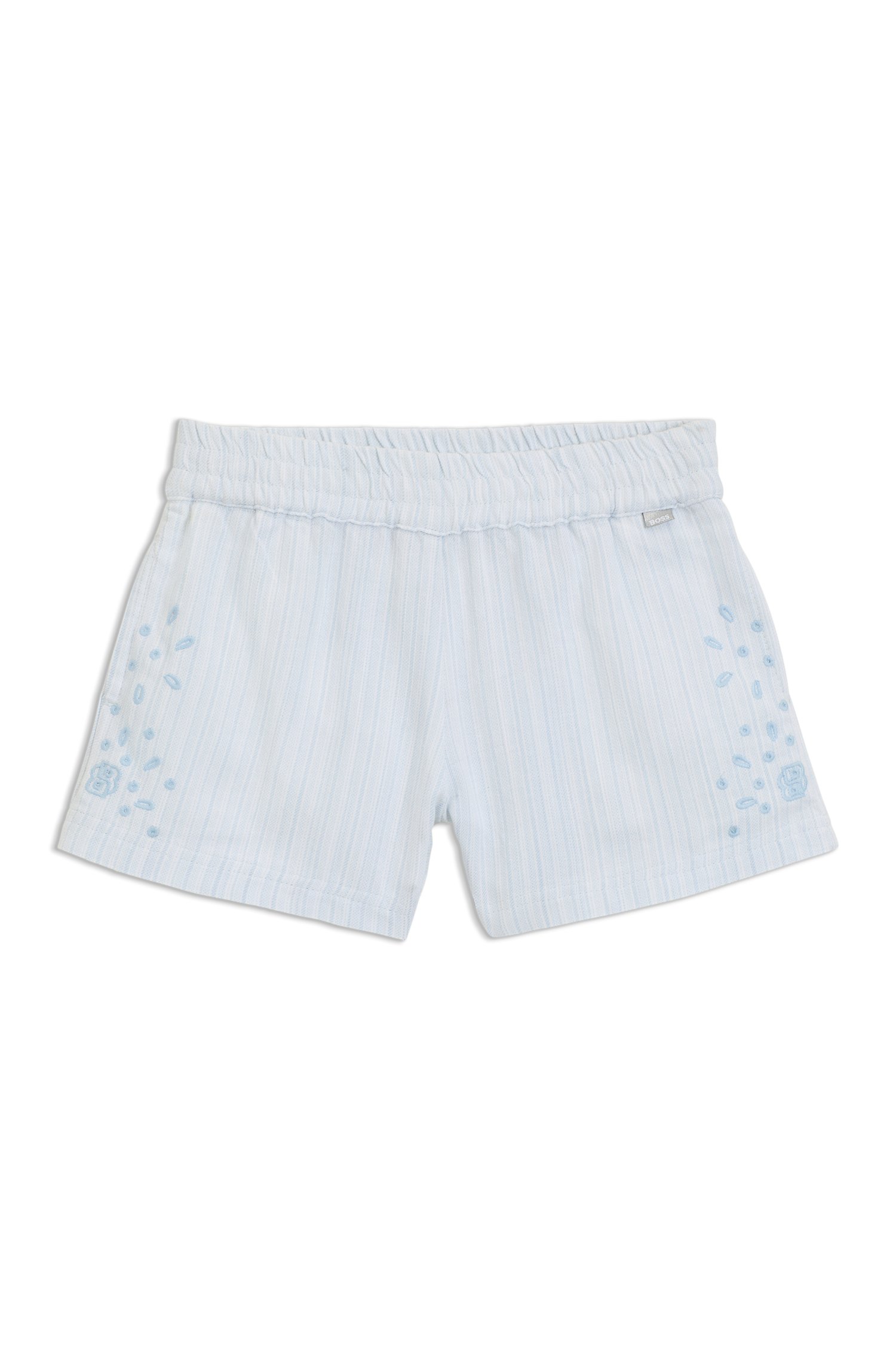 Kids-Shorts aus Baumwoll-Mix mit Lochstickerei von BOSS