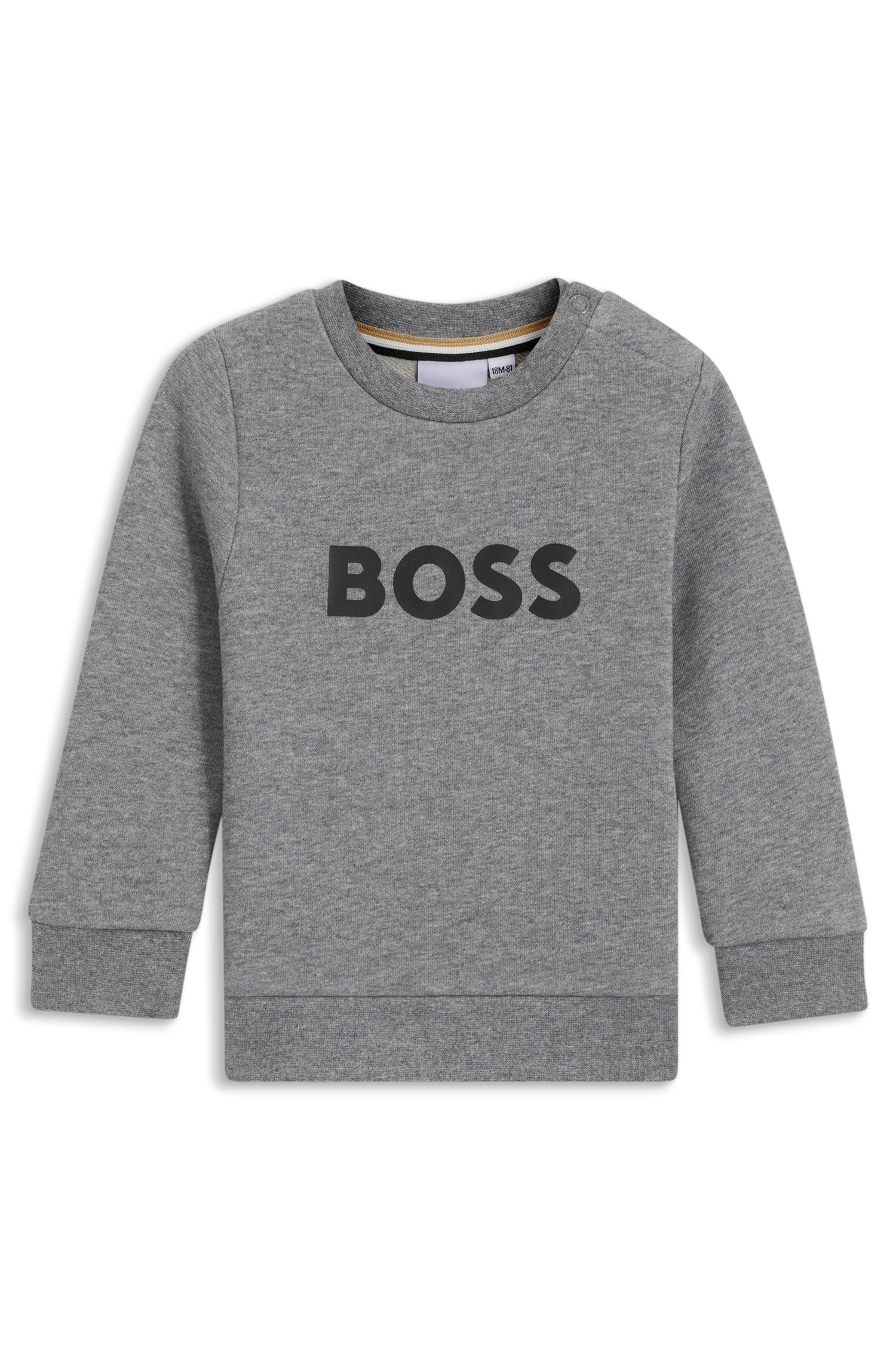 Kids-Sweatshirt aus Baumwoll-Mix mit Logo-Print von BOSS