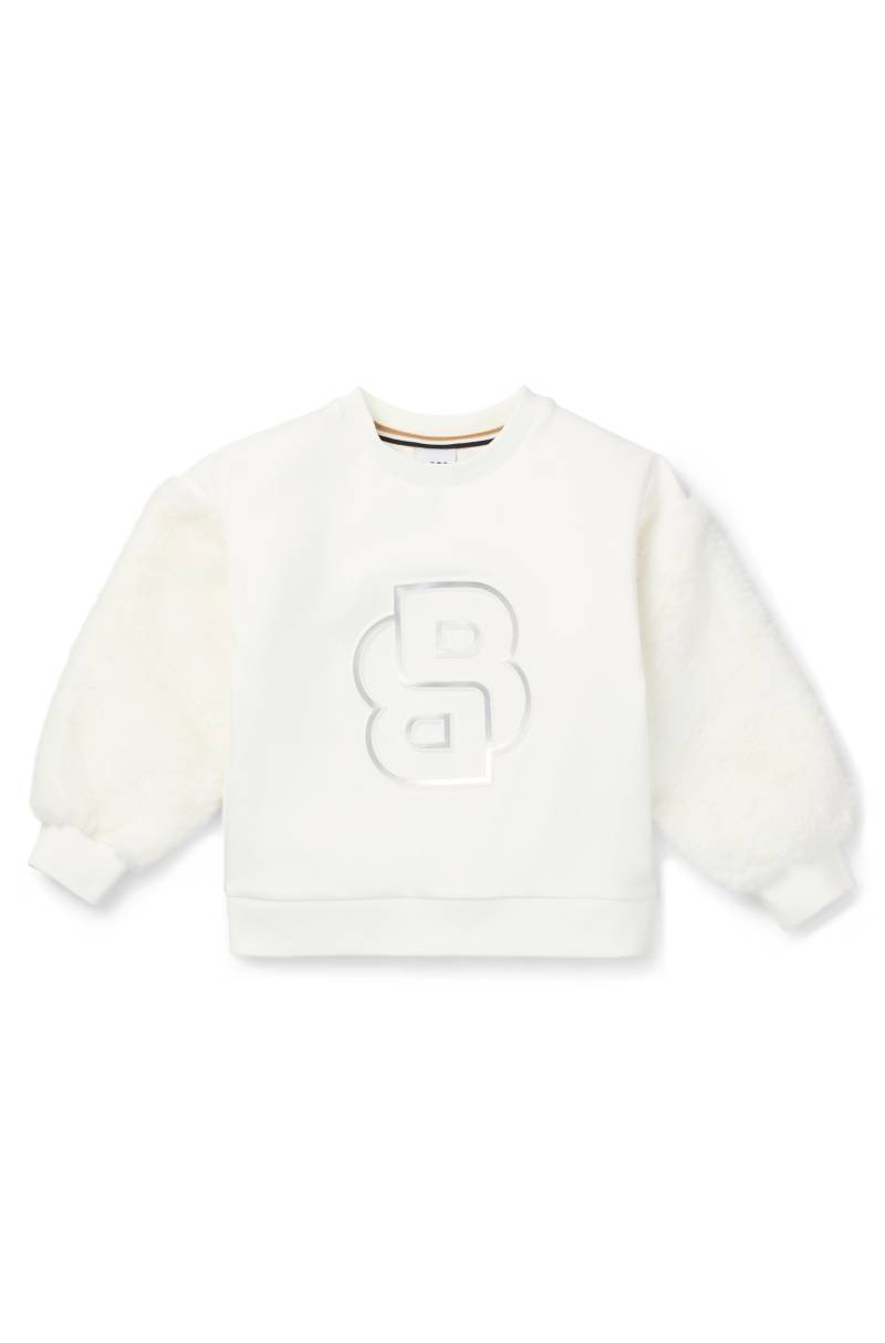 Kids-Sweatshirt mit Double-B-Monogramm in Metallic-Optik von BOSS