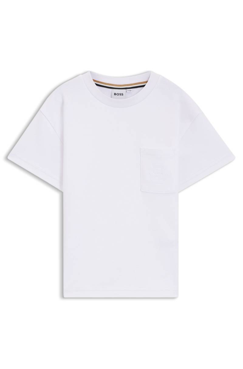Loose-Fit Kids-T-Shirt aus Baumwolle mit Double-B-Monogramm von BOSS