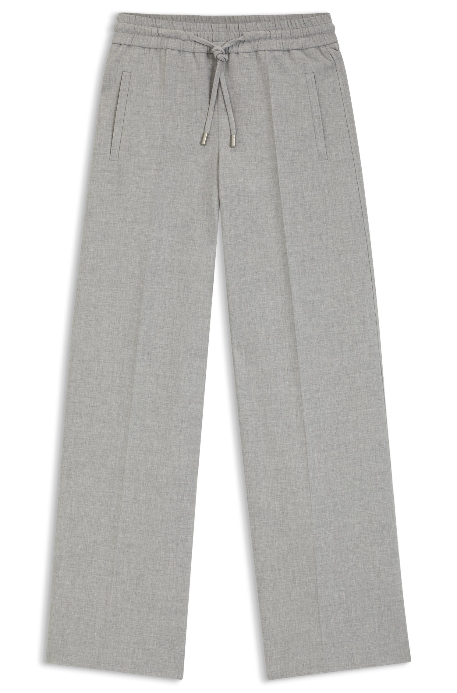 Oversized Hose aus meliertem Stretch-Twill von BOSS