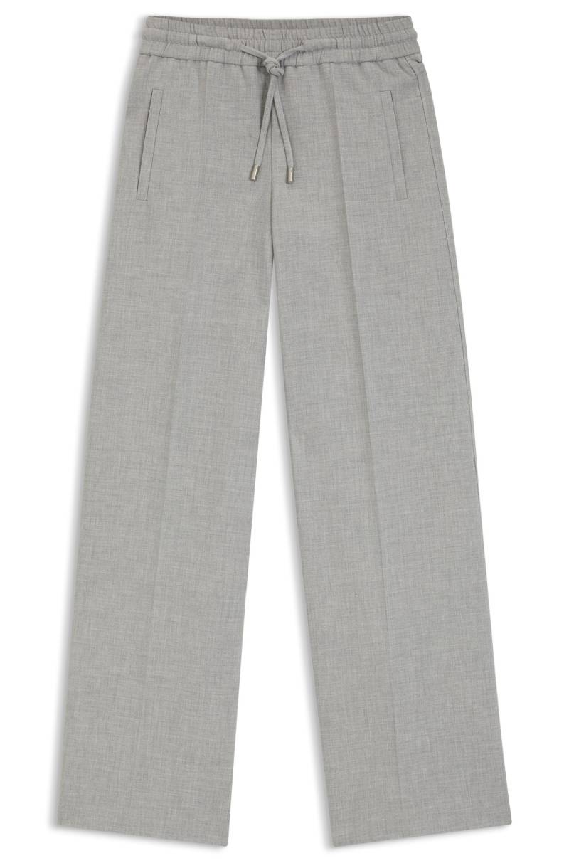 Oversized Hose aus meliertem Stretch-Twill von BOSS