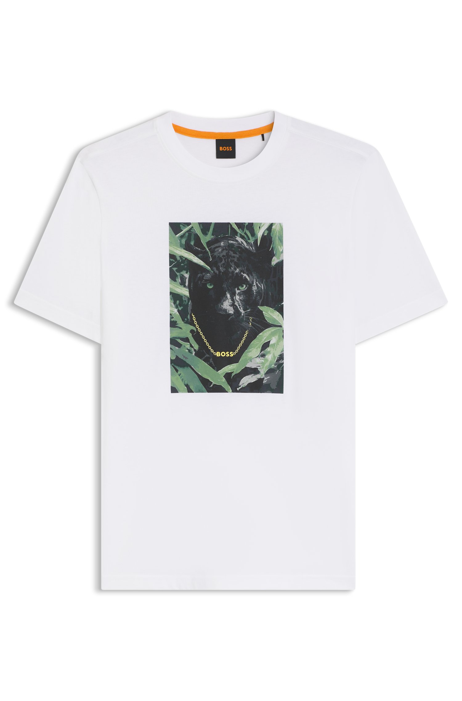T-Shirt aus Baumwoll-Jersey mit Animal-Grafik von BOSS