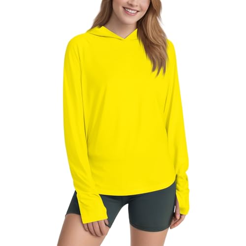 BOSSETY Damen UPF 50 UV Schutz Langarmshirt, Kapuzenpullover UV Schutz Leichte Schnell Trocknende Rashguards Draussen Sport Top, Wanderhemd BOSSETY Damen UPF 50 UV Schutz Langarmshirt, Kapuzenpullover UV Schutz Leichte Schnell Trocknende Rashguards Draussen Sport Top, Wanderhemd von BOSSETY