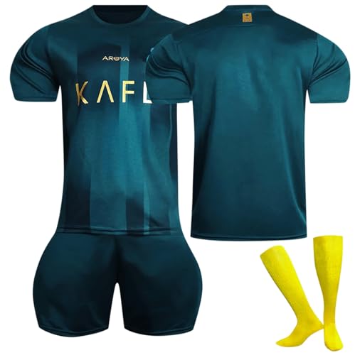 BOSSETY Trikot für Kinder und Erwachsene Al NASSR FC No.7 Fußball Trikot Heim/Auswärtstrikot Fussball Trikots Football Jersey Fußballtrikot Kinder, Shorts, Socken Fussball Set für Junge Herren Anzug von BOSSETY