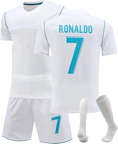 BOSSETY Trikot für Kinder und Erwachsene No.7 Fußball Trikot Heim/Auswärtstrikot Fussball Trikots Football Jersey Nr.7 Fußballtrikot Kinder, Shorts, Socken Fussball Set für Junge Herren Anzug von BOSSETY