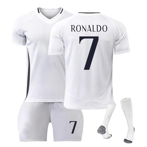 BOSSETY Trikot für Kinder und Erwachsene No.7 Fußball Trikot Heim/Auswärtstrikot Fussball Trikots Football Jersey Nr.7 Fußballtrikot Kinder, Shorts, Socken Fussball Set für Junge Herren Anzug von BOSSETY