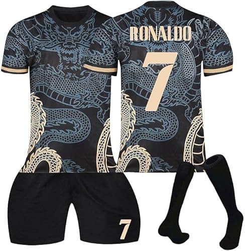 BOSSETY Trikot für Kinder und Erwachsene No.7 Fußball Trikot Heim/Auswärtstrikot Fussball Trikots Football Jersey Nr.7 Fußballtrikot Kinder, Shorts, Socken Fussball Set für Junge Herren Anzug von BOSSETY