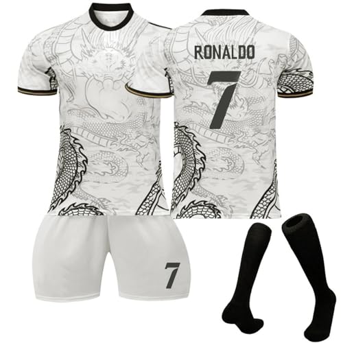 BOSSETY Trikot für Kinder und Erwachsene No.7 Fußball Trikot Heim/Auswärtstrikot Fussball Trikots Football Jersey Nr.7 Fußballtrikot Kinder, Shorts, Socken Fussball Set für Junge Herren Anzug von BOSSETY