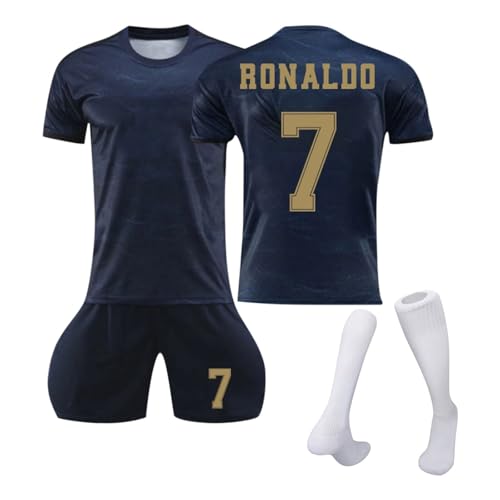 BOSSETY Trikot für Kinder und Erwachsene No.7 Fußball Trikot Heim/Auswärtstrikot Fussball Trikots Football Jersey Nr.7 Fußballtrikot Kinder, Shorts, Socken Fussball Set für Junge Herren Anzug von BOSSETY