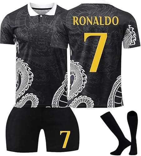 BOSSETY Trikot für Kinder und Erwachsene No.7 Fußball Trikot Heim/Auswärtstrikot Fussball Trikots Football Jersey Nr.7 Fußballtrikot Kinder, Shorts, Socken Fussball Set für Junge Herren Anzug von BOSSETY