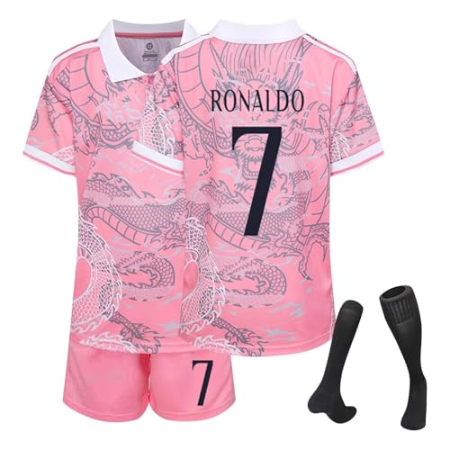 BOSSETY Trikot für Kinder und Erwachsene No.7 Fußball Trikot Heim/Auswärtstrikot Nr.7 Fussball Trikots Football Jersey 3-in-1 Fußballtrikot Kinder, Shorts, Socken Fussball Set für Junge Herren Anzug von BOSSETY