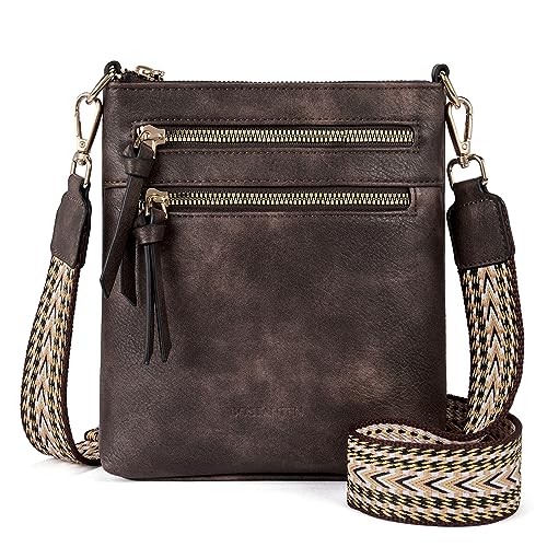 BOSTANTEN Damen Handy Umhängetasche, PU Leder Crossbody Schultertasche, Reißverschlusstasche Handtasche Damen Umhängetasche von BOSTANTEN