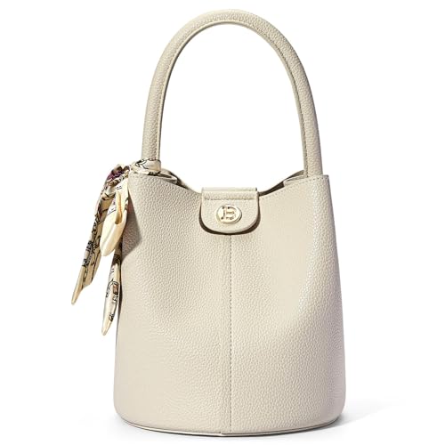 BOSTANTEN Handtasche Damen Klein Umhängentasche Veganes Leder Handytasche zum Umhängen Bucket Tasche für Frauen Verstellbarer Schultergurt von BOSTANTEN