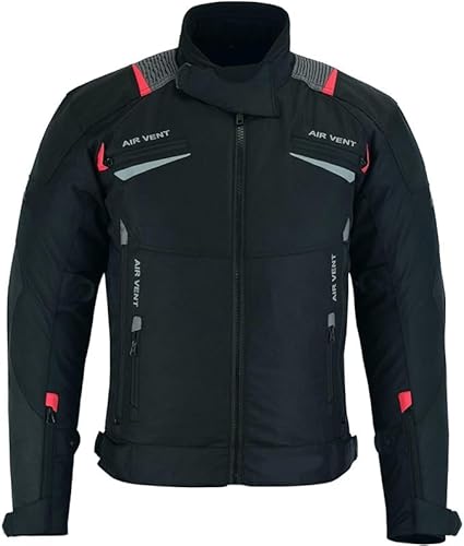 BOSmoto Motorradjacke Herren, Belüftung Reißverschluss, Atmungsaktive Sommer Mesh Motorcycle Stadt Textiljacke Männer mit CE Schulter Ellbogen und Rückenprotektoren, Stretch (M) von BOSmoto