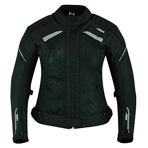 BOSmoto Motorradjacke Herren | Leichte, e Sommer Mesh Motorcycle Stadt Textiljacke Männer mit CE Schulter Ellbogen und Rückenprotektoren, Breitenverstellung (XS, Aylin), team-2097-8789-7823,2095 von BOSmoto