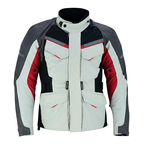 BOSmoto Motorradjacke mit Protektoren Motorrad Jacke, Tour Textiljacke, Herren, Tourer, Ganzjährig, Polyester (XXL) von BOSmoto