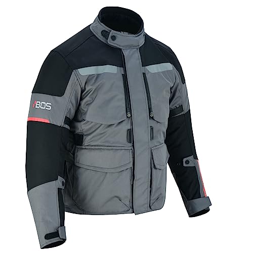 BOSmoto Motorradjacke mit Protektoren Motorrad Jacke Textiljacke, Herren, Tourer, Ganzjährig (XXXXXL) von BOSmoto