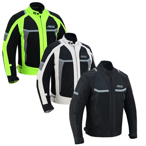BOSmoto Racing Motorradjacke Textil mit CE Protektoren – Sommer Wasserdicht,Herren Motorrad Textil Jacke,Biker Motorradjacke (DE/NL/SE/PL, Alphanumerisch, S, Regular, Regular, GREEN) von BOSmoto