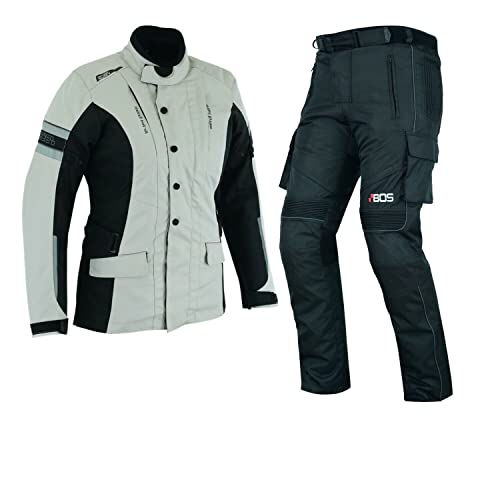 BOSmoto Städtische 2-Lagen-Motorradjacke mit Protektoren für Damen (XXL, Jacke) von BOSmoto